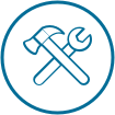Roofing tools icon